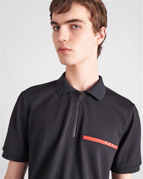 men's black prada polo shirt|prada t shirt men price.